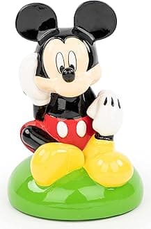 Disney Mickey Mouse Ceramic Coin Bank – Kids Décor Money Saving Piggy Bank (Official Disney Product)
