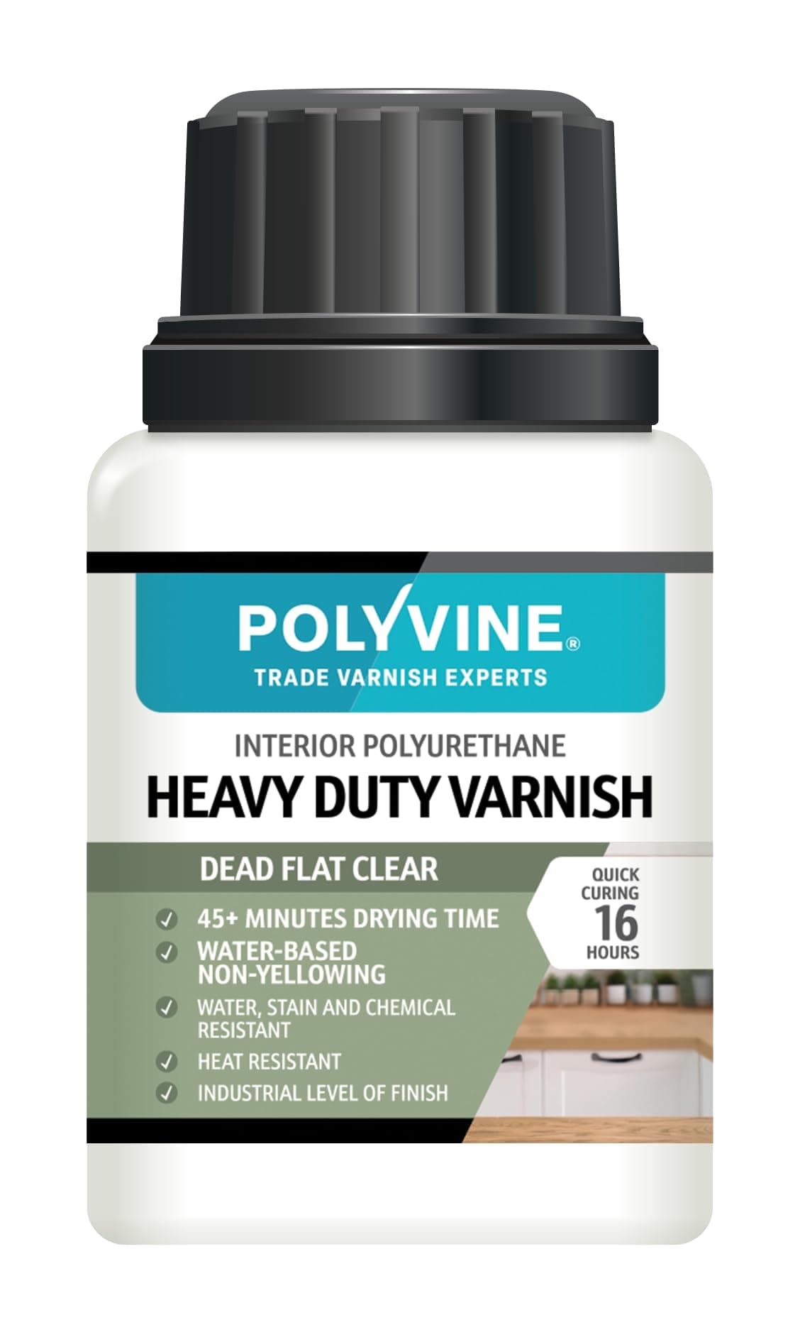 POLYVINE Quick-Dry Heavy Duty Interior Wood Varnish Dead Flat 100ml