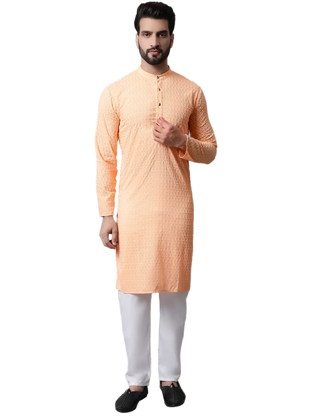 Jompers Men Embroidered Kurta with Churidar