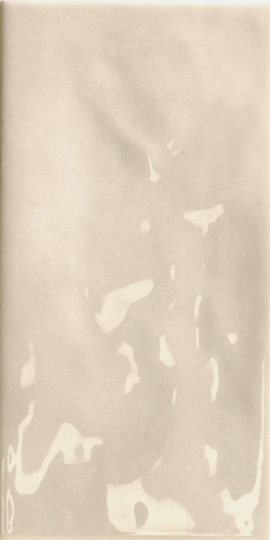 Gloss Ceramic Wall Tile - Joyful Gloss Brick - 100mm x 200mm - Easy Installation - Single Tile, Greige