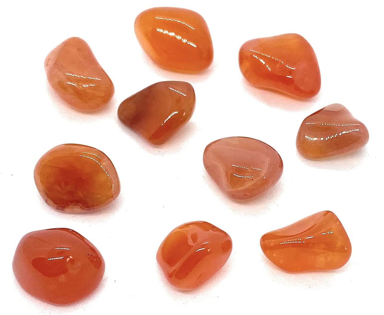 Carnelian Mini Crystal Tumbled Stones - 10 Pc