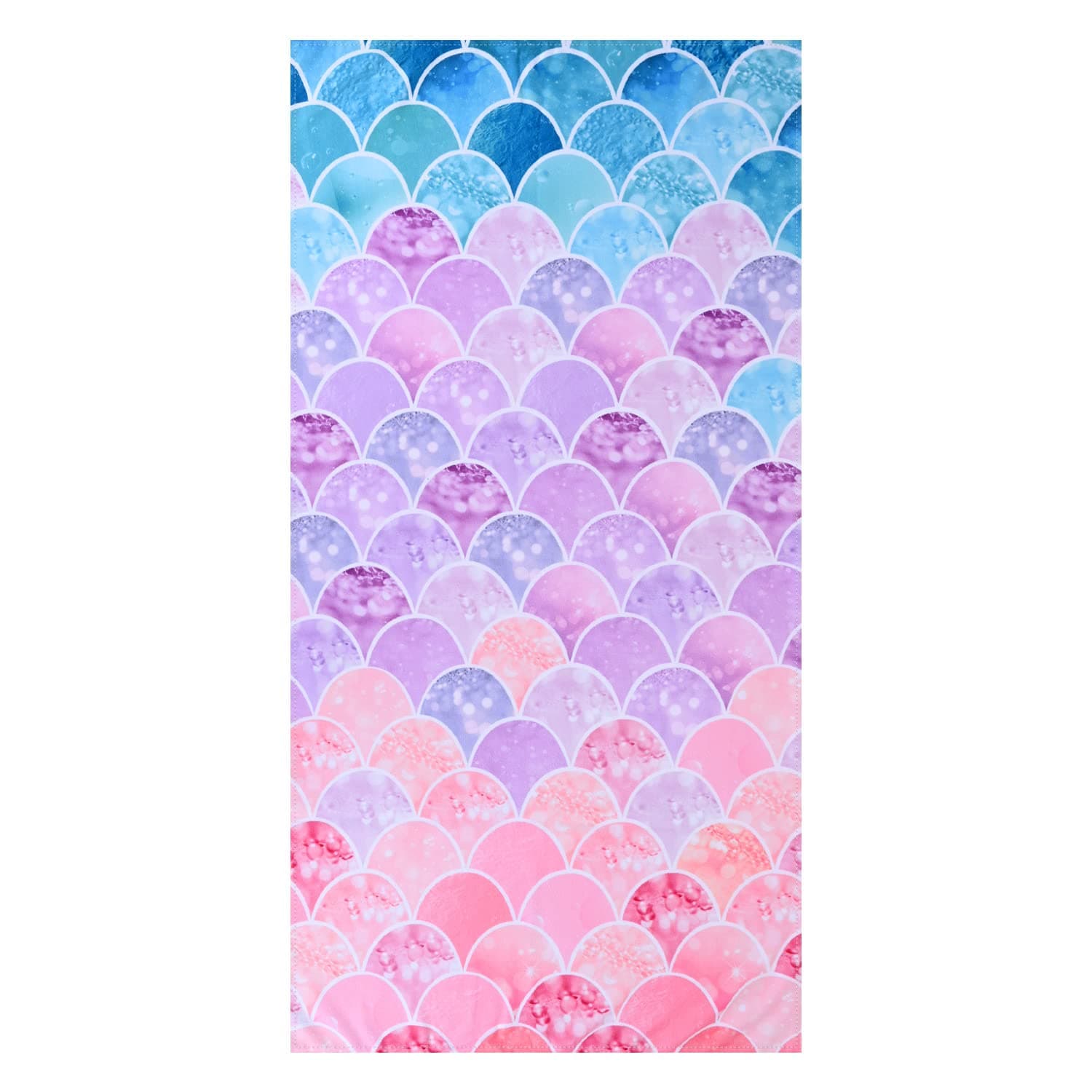 LIVILAN Mermaid Beach Towel, Microfiber Multipurpose Soft Absorbent Quick Dry Sand Free Thin Lightweight Mermaid Squama Bath Shower Pool Towels, Mermaid Gifts for Women Girls Kids Toddler,30X60