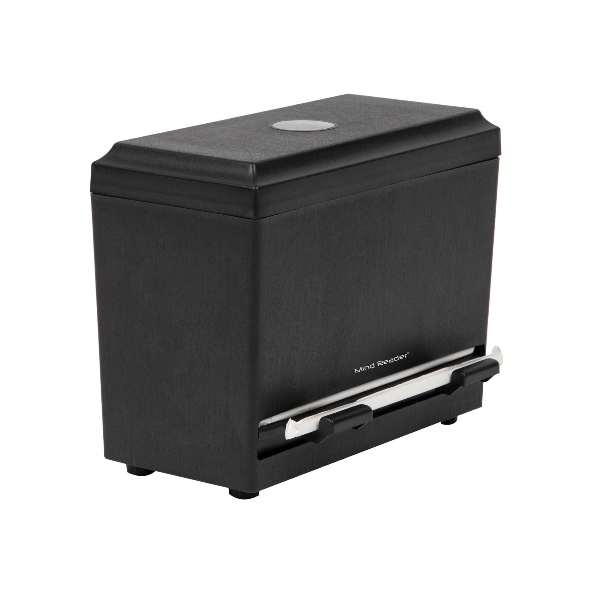 Mind Reader Compact Straw Dispenser or Pencil Dispenser, Countertop Organizer for Breakrooms Classrooms and Workspaces, Plastic, Black