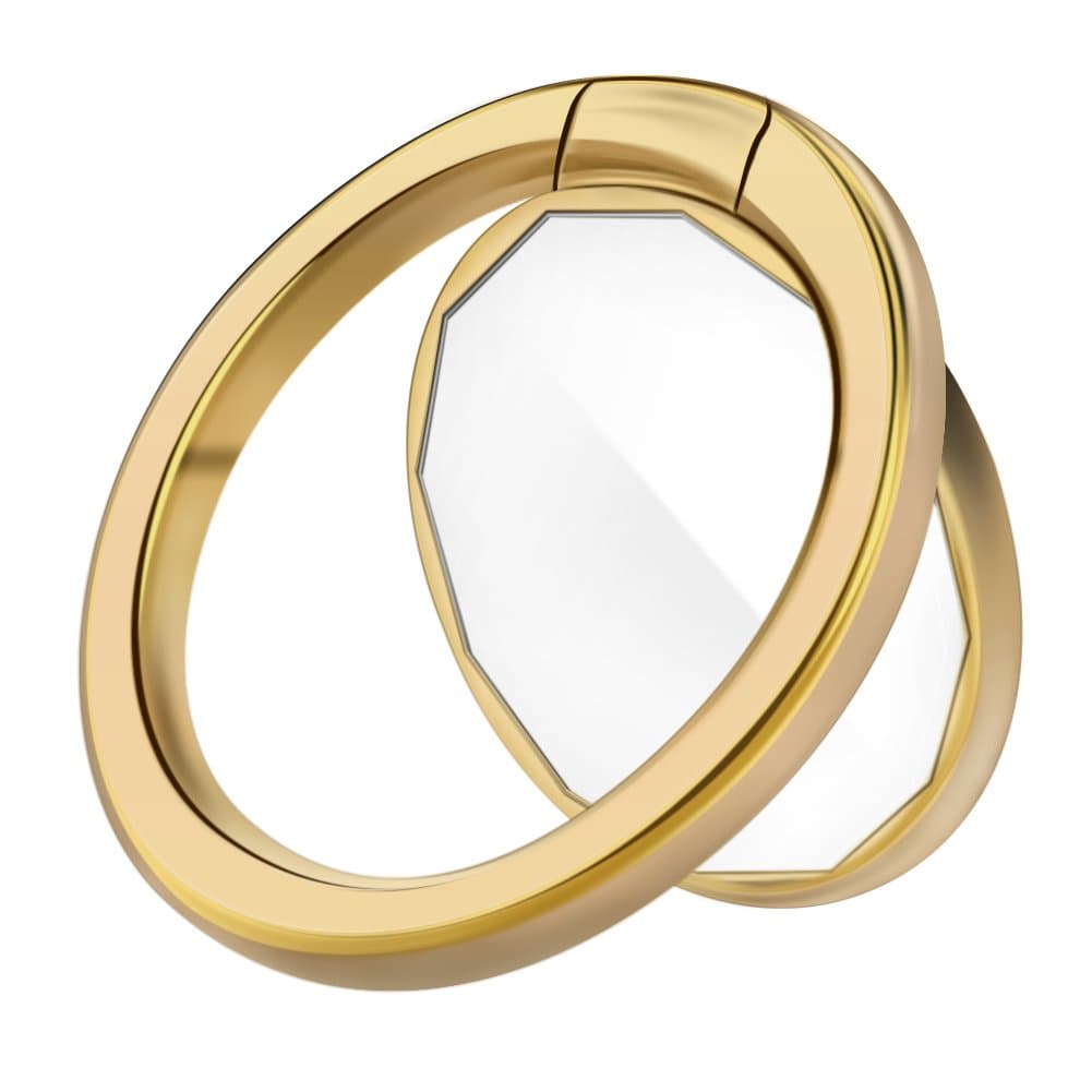 Mirror Cellphone Ring Stand Holder, DIGITWHLE Smart Phone Ring Holder Mirror Series Stylish 360°Rotation and 180°Flip Ring Stand Grip Mount for iPhone X 8 7/7 Plus,Samsung Galaxy S8/S7,ipad -Gold
