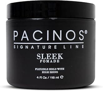 Pacinos Sleek Pomade Men's 118 ml - Extra Hold & Shine Finish - Long-Lasting Definition - Water Soluble Formula - For All Hair Types - Water-Based Pomade - Beard Pomade - Fruity Fragrance