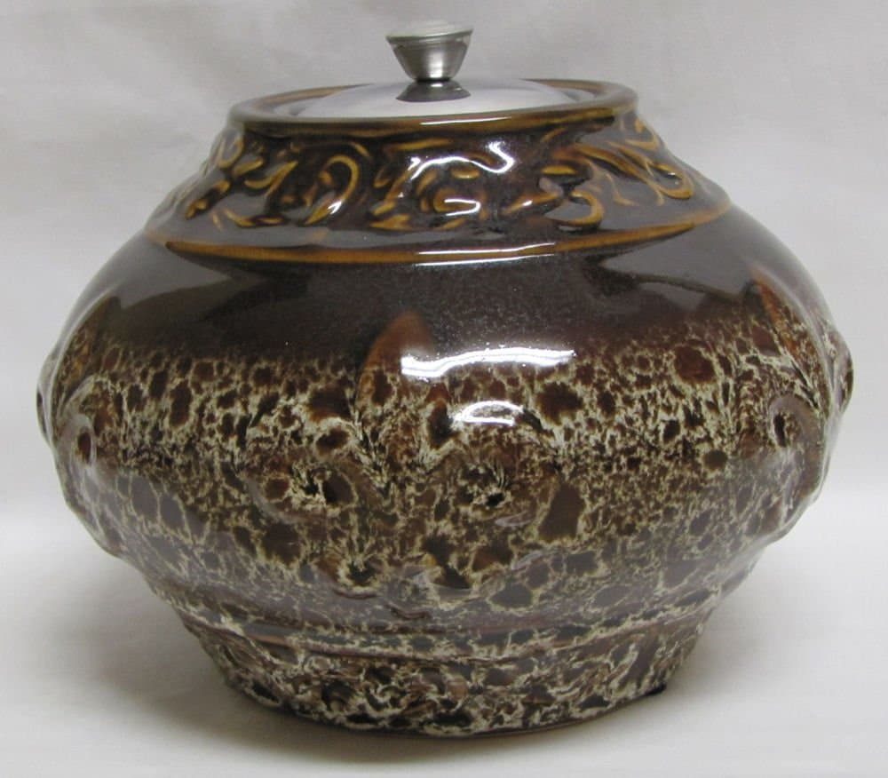 French Lily Fire Pot - Chocolate/Bashful Blue