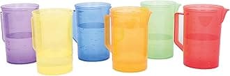 TickiT 73103 Translucent Colour Jug Set, 77 mm Dia, 6 Pieces, Translucent