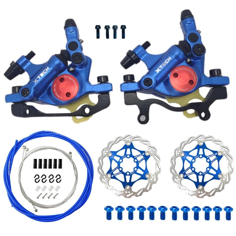 Zoom XTECH HB-100 Mountain Bike Hydraulic Line Pulling Disc Brakes Electric Folding Car Mountain Road Bike Line Pull Oil Brake with Discs