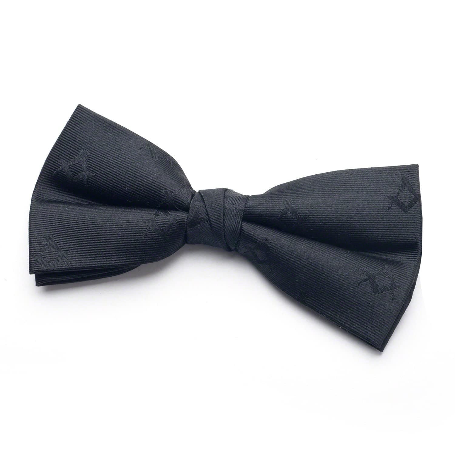 Black Bow Tie For Men - Made With 100% Silk Woven - Wrapped in Cotton - Adjustable Clip - Freemason Gifts For Men