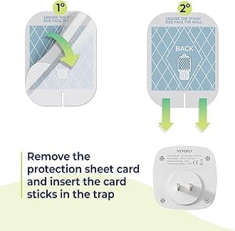 VEYOFLY Refills for Flight Insect Trap, Insect Catcher, Indoor Fly Trap, Safer Home, Fruit Fly Traps, Gnate Protection, Insect Killer, Mosquito Killer (Pack of 15)