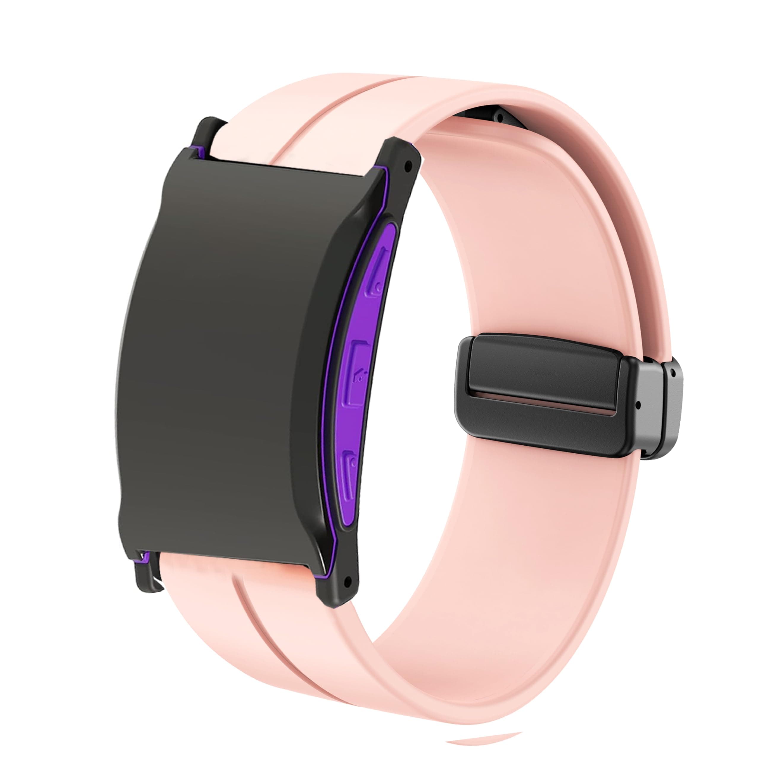 Lamshaw Compatible for Shock Clock Max Bands, Soft Silicone Magnetic Buckle Sport Wristband Replacement Straps Compatible for Pavlok Shock Clock 3, Max