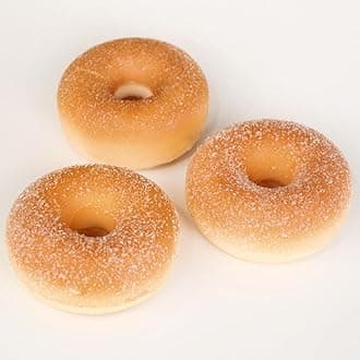 Generic 3 Pcs Artificial PU Fake Toy Donuts, Scented Fake Donuts, Assorted Realistic Doughnuts Toy Cakes Fake Desserts Food Bread Decoration Model Kitchen Prop (Colorful Needle Design)