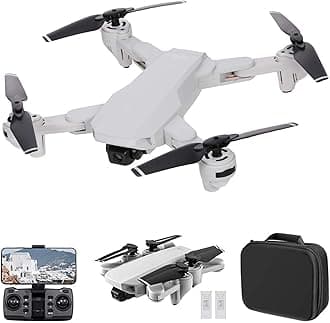 GPS Drone with 4K Camera, 5G WiFi FPV Foldable RC Drone, Optical Flow Positioning RC Quadcopter with Headless Mode, Waypoint Flight, Follow Me,2 Batteries