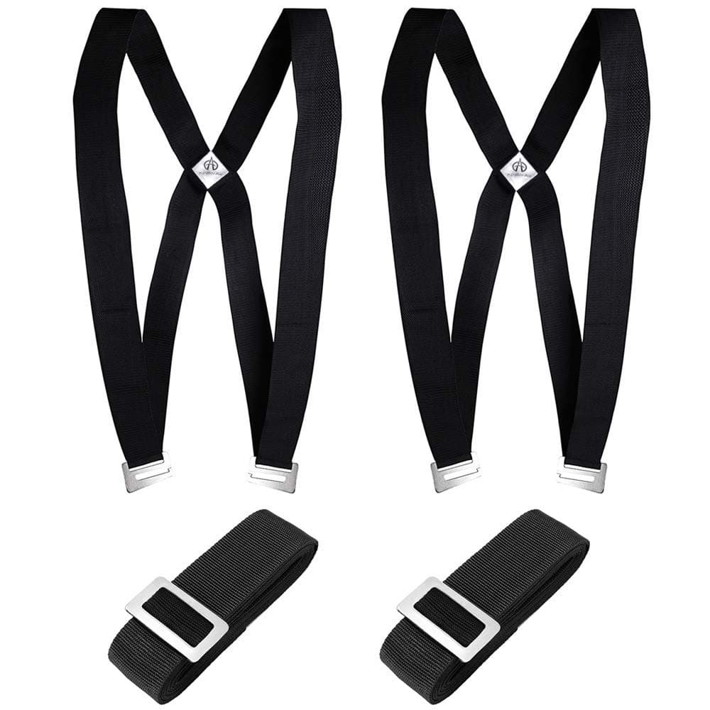 KINGMAXMoving Straps, 2-Person Lifting and Moving System - Easily Move, Lift, Carry Furniture, Appliances, Mattresses, Heavy Object Without Back Pain. Great Tool for Moving Supplies (Black)