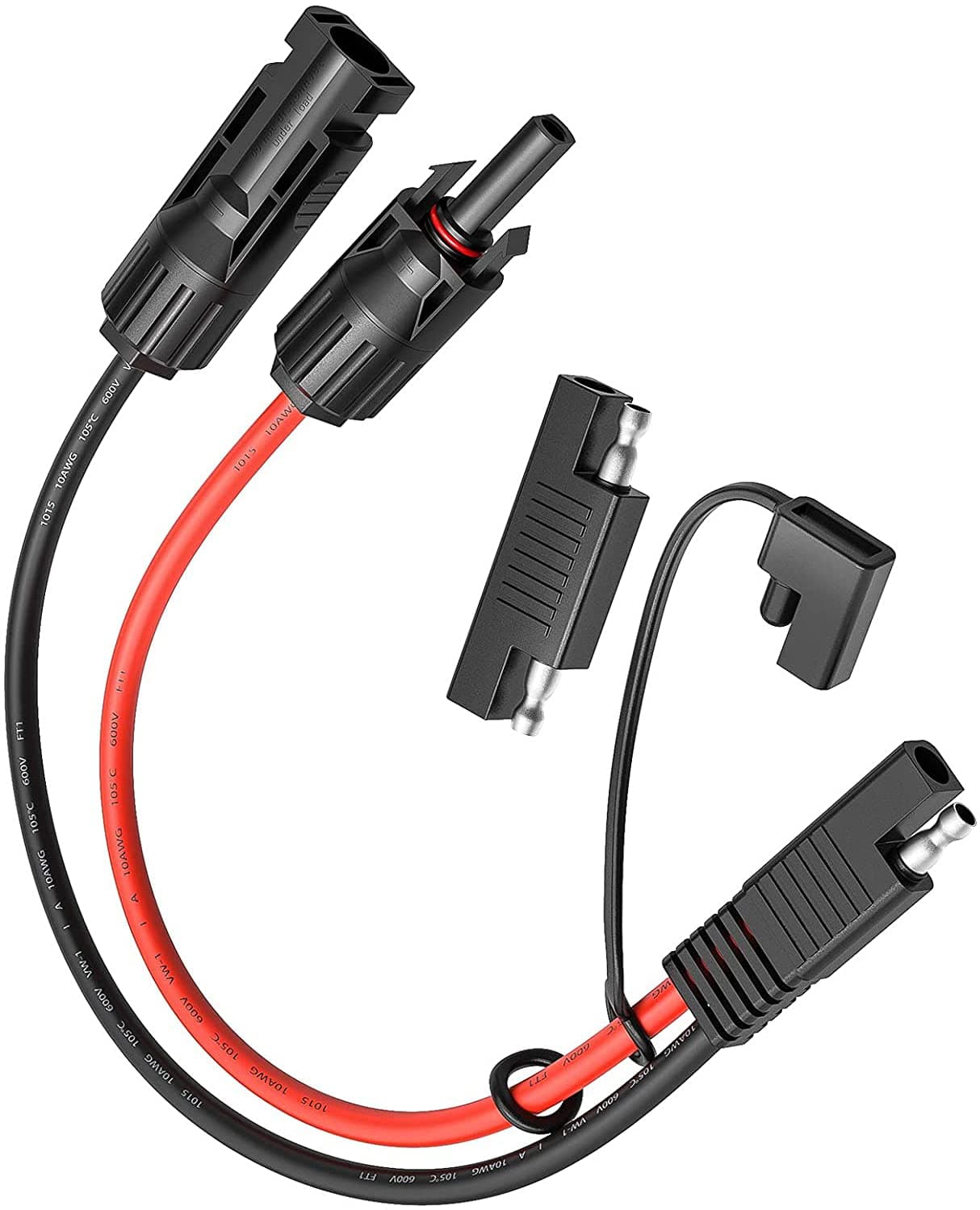 Solar Panel to SAE Adapter 10AWG Cable Conector Charger Kit