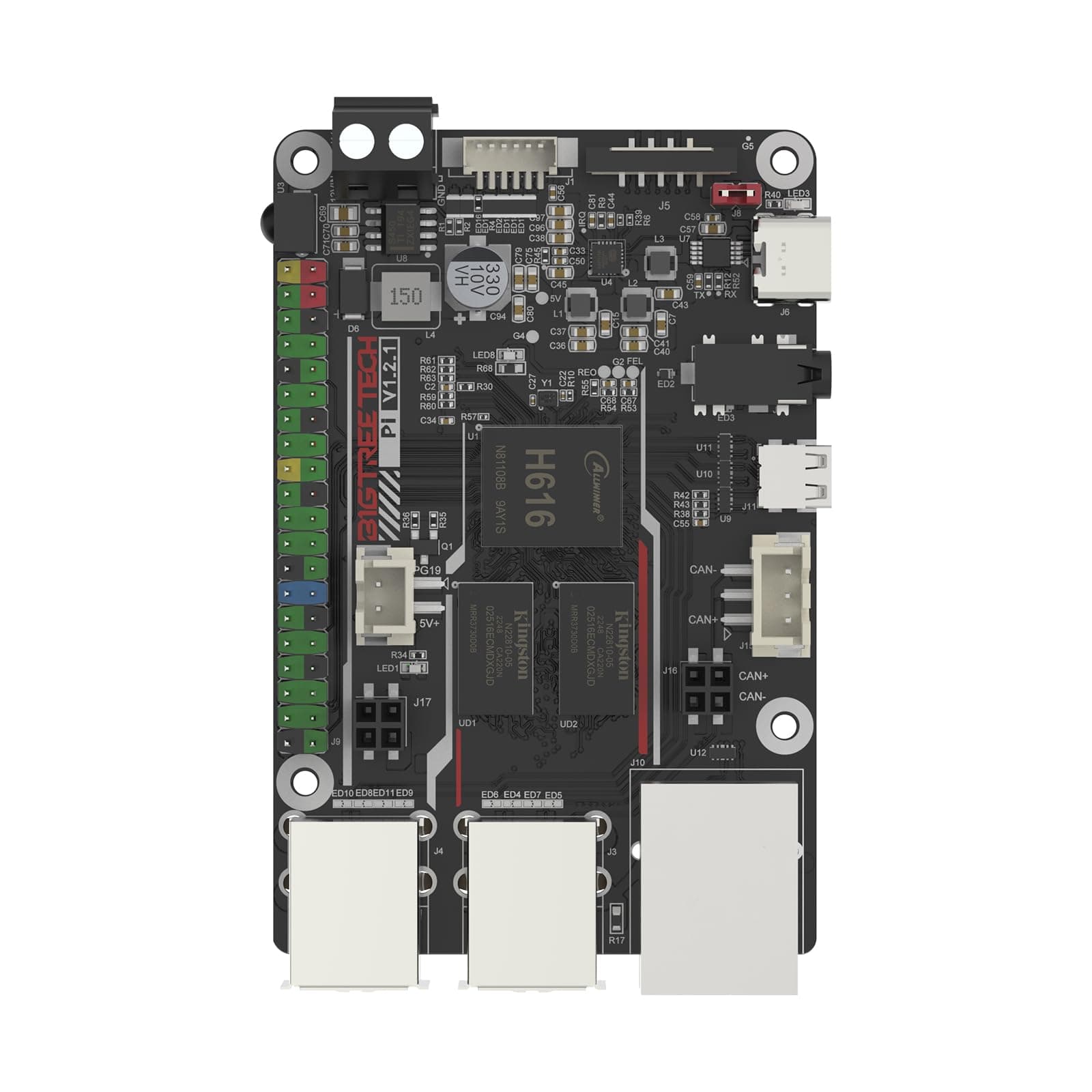 BIGTREETECH Pi Control Board 64bit Quad Core, 1GB DDR3L 40-pin GPIO Compatible with SKR MINI E3 V3.0/Octopus V1.1/Pro, SKR V1.4 Turbo/Kraken/SKR 3 to Run Klipper