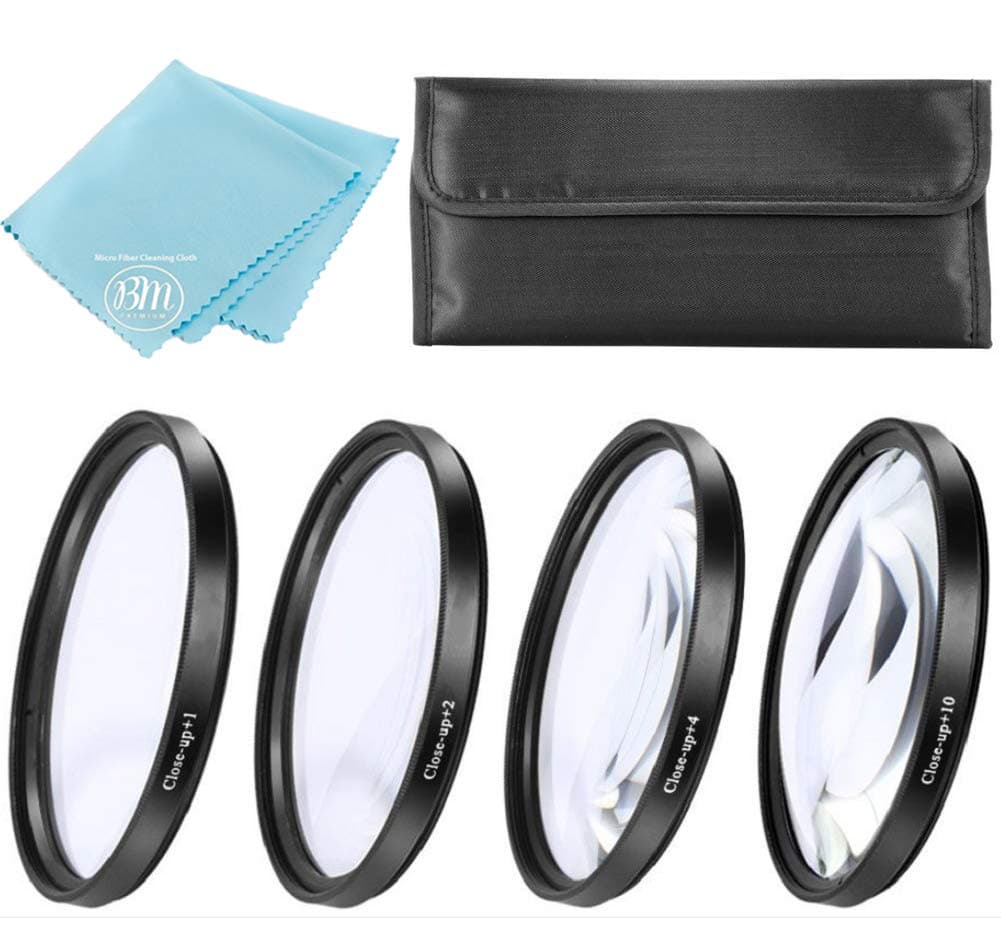 77mm Close-Up Filter Set (+1, 2, 4 and +10 Diopters) for Nikon COOLPIX P1000 16.7 Digital Camera