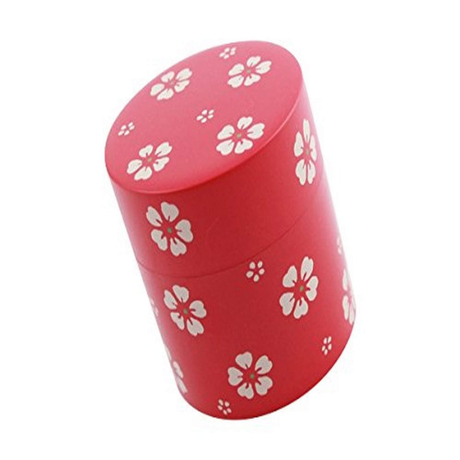 Hakoya SHA-56854 Sakura Green Tea Container, Red