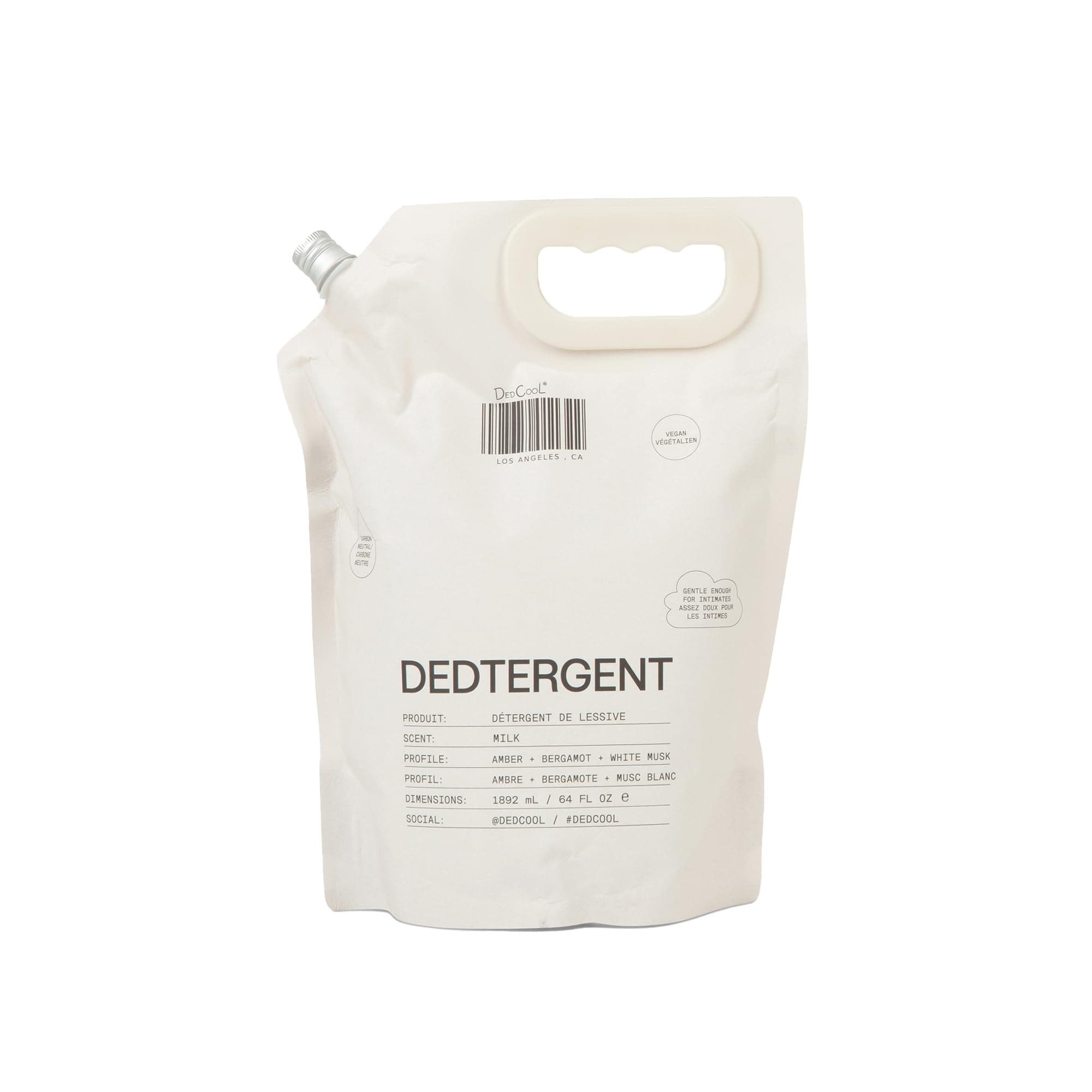 DedCool Liquid Laundry Detergent | Milk | Luxurious Scent | Stain-Removing Formula | Infused with Natural Essential Oils | Non-Toxic | 120 Washes | 64 fl oz