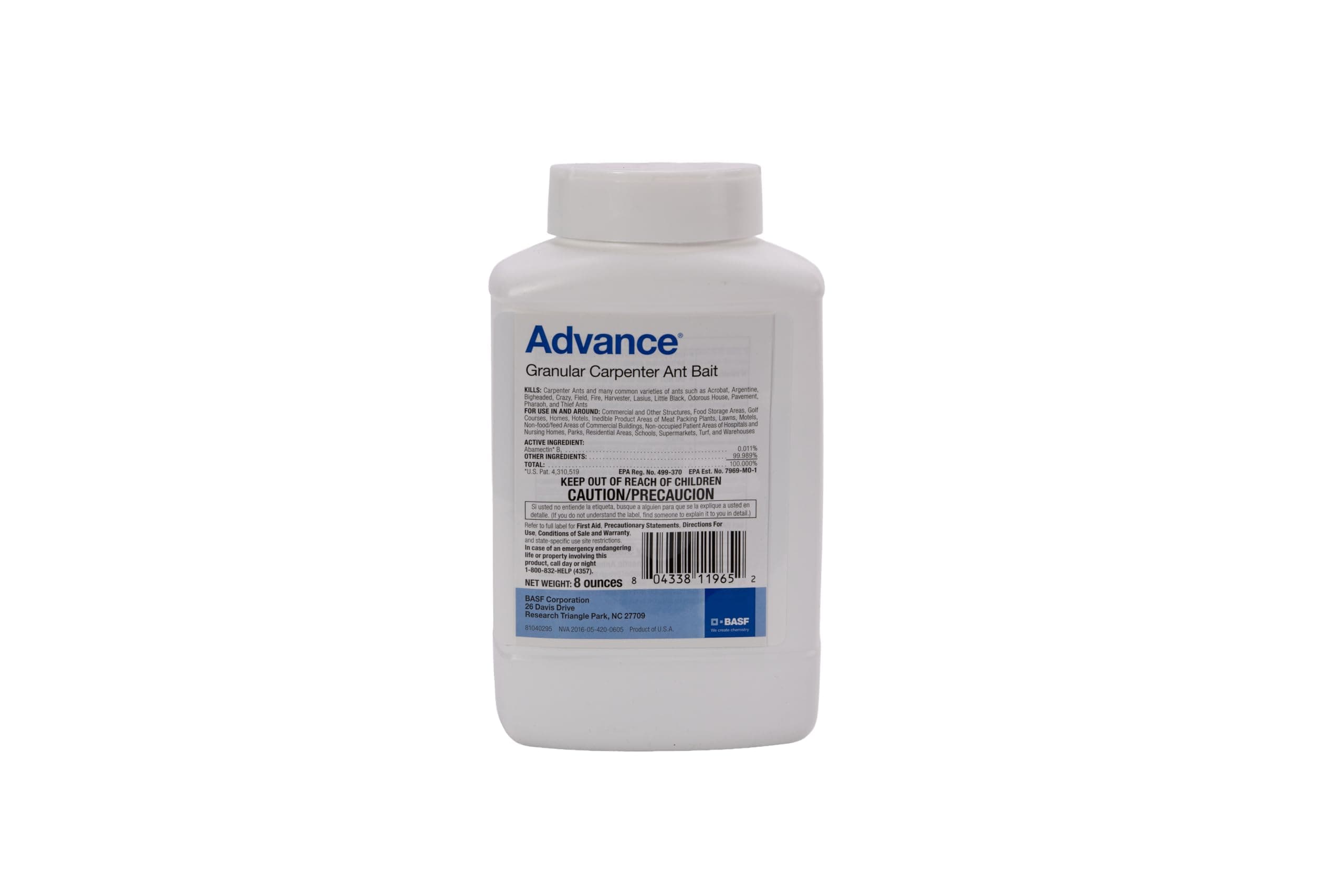 BASF Advance Carpenter Ant Bait Granules, Ready to Use Indoor or Outdoor, Attracts and Controls Ants, 8 oz