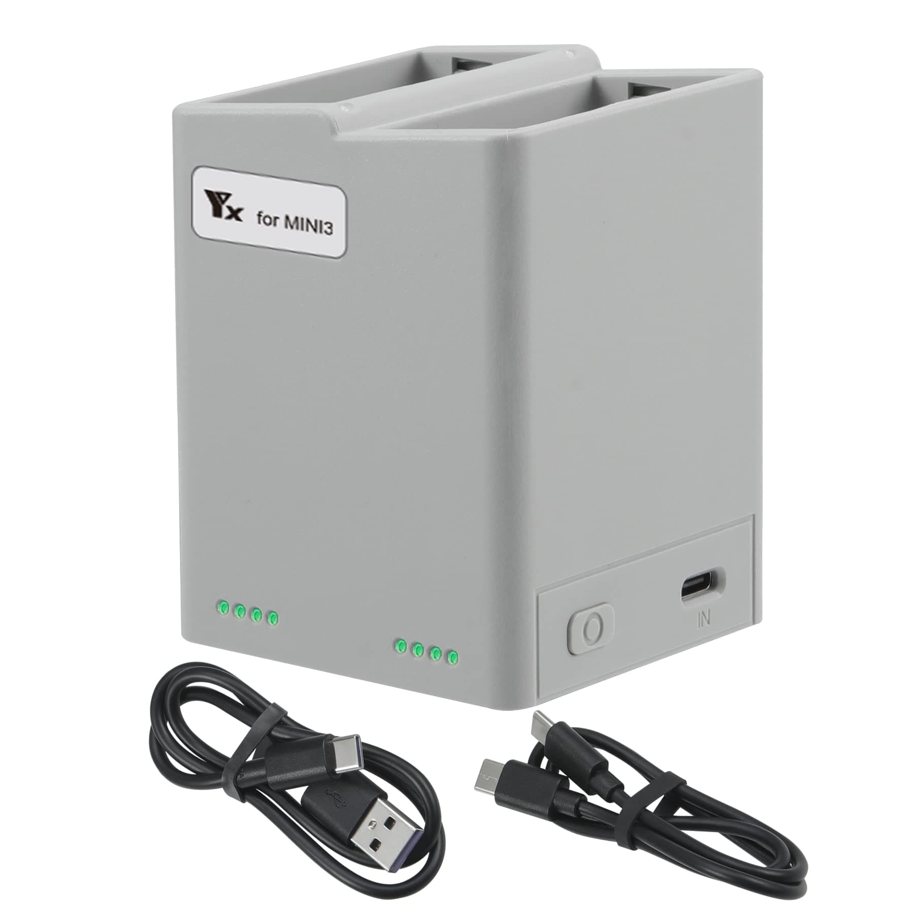 Two-Way Battery Charging Hub for DJI Mini 3,Mini 3/4 Pro Drone,Charge Two Batteries in Sequence,Check Battery Level Charger Accessories