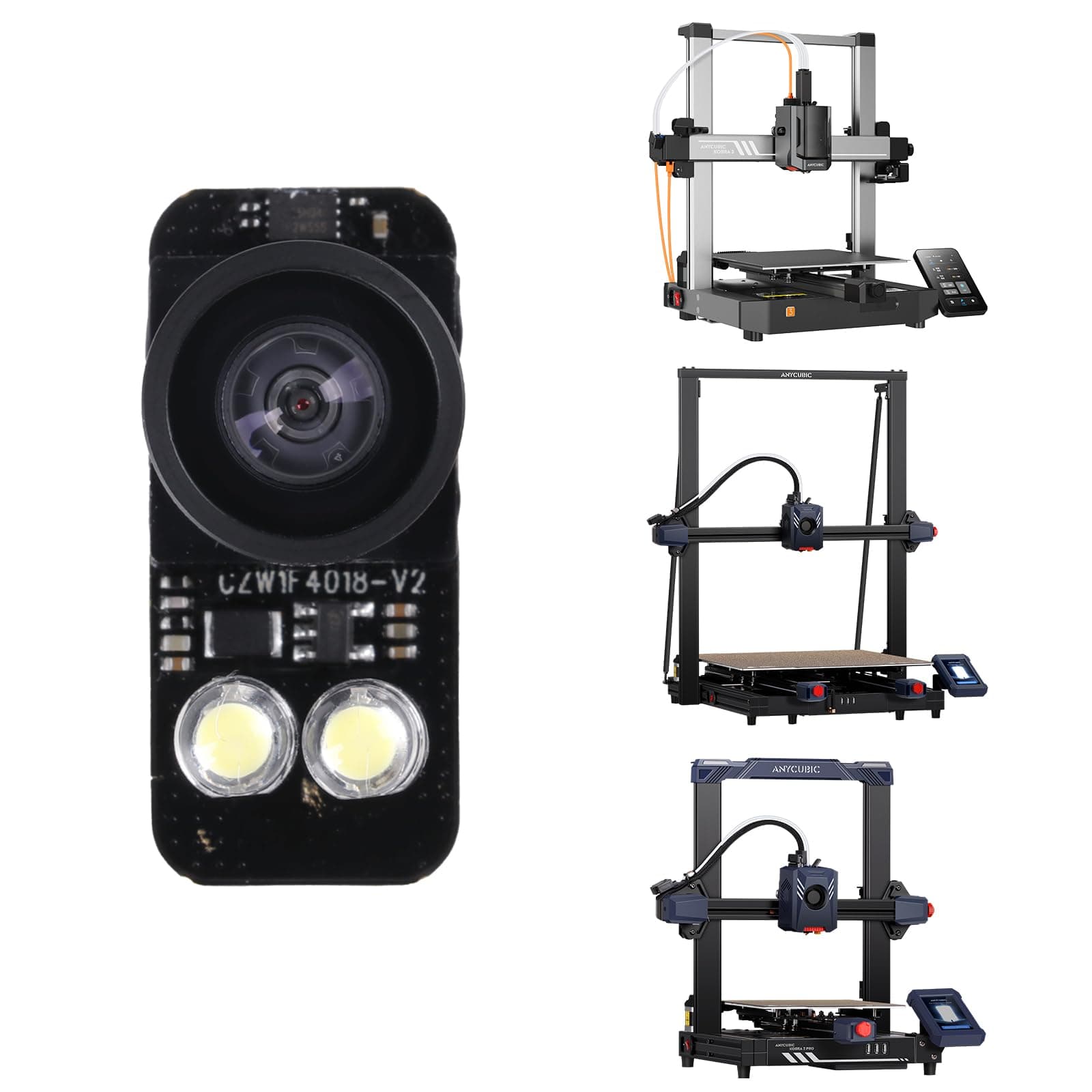 Anycubic Camera Kobra 3 3D Printer Camera, Remote and Real-Time Video Supervision, Ultra Clear Resolution, DIY Frame, Compatible with Anycubic Kobra 3/ Kobra 2 Pro/Plus/Max/Klipper Printer