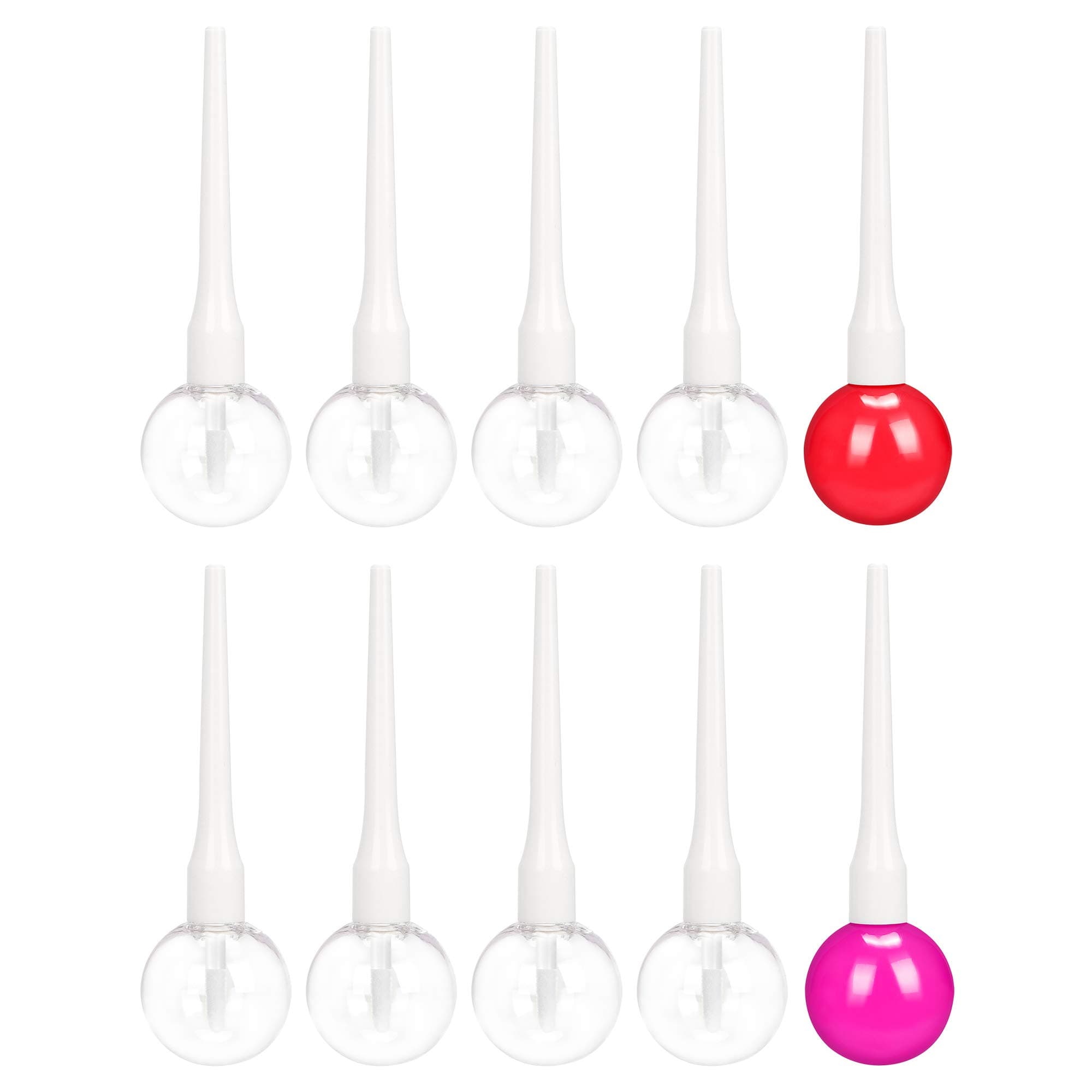 EOPER Lip Gloss Tube Clear, 20 Pieces Creative Lollipop Shape Empty Lip Gloss Tubes Refillable Lip Glaze Bottle Cosmetic Sample Containers Makeup Accessories 11ml DIY Travel