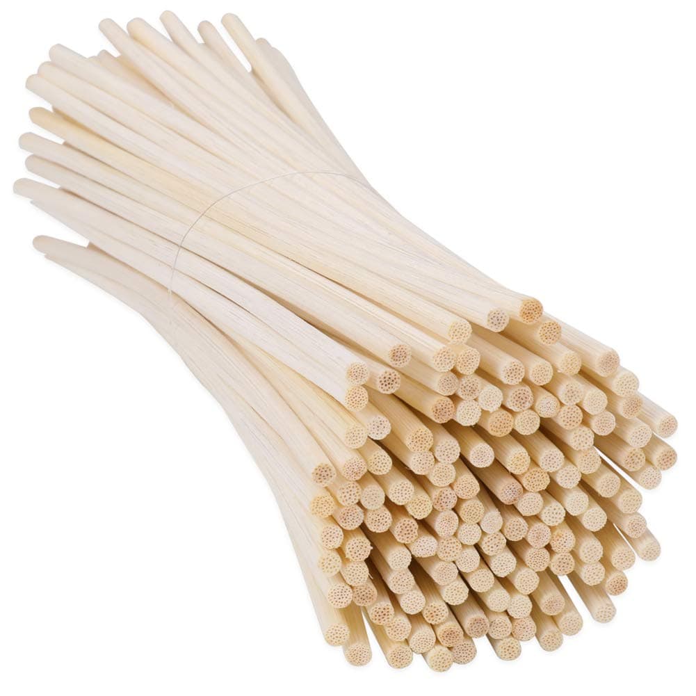 H&S 120pcs Reed Diffuser Sticks 4mm Thick Rattan Room Oil Fragrance Diffuser Sticks Replacement 23cm Long