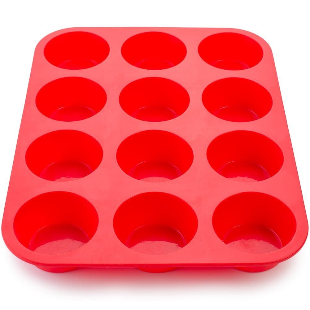 Cheff 12 Cup Muffin Bake Pan Silicon Cupcake Mold (12 Cup & 24 Cup)