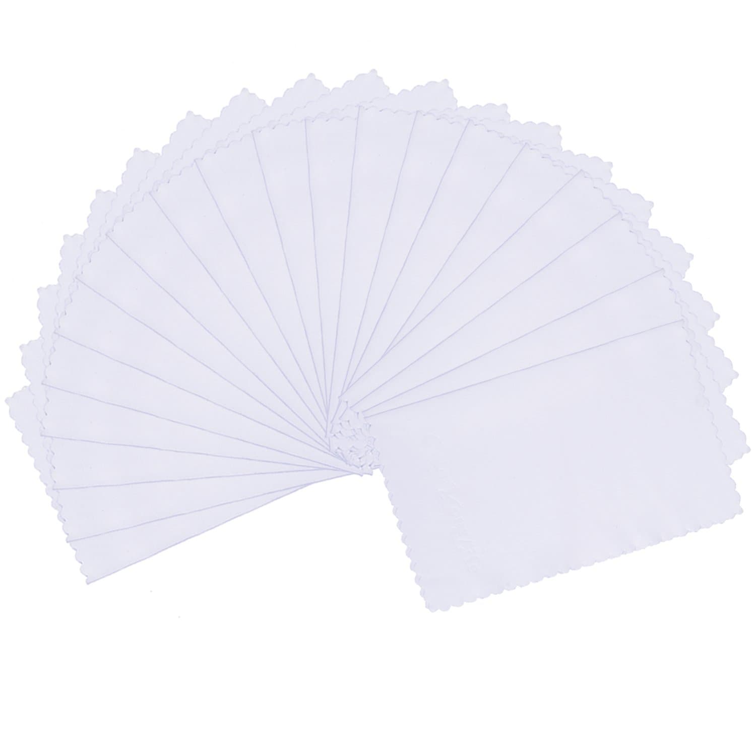 20-Pack Microfiber Cleaning Cloths for Smart Phones, Laptops, Tablets, Computer, Lenses, LCD Monitor, TV, Camera, Eyeglasses, Optics Etc