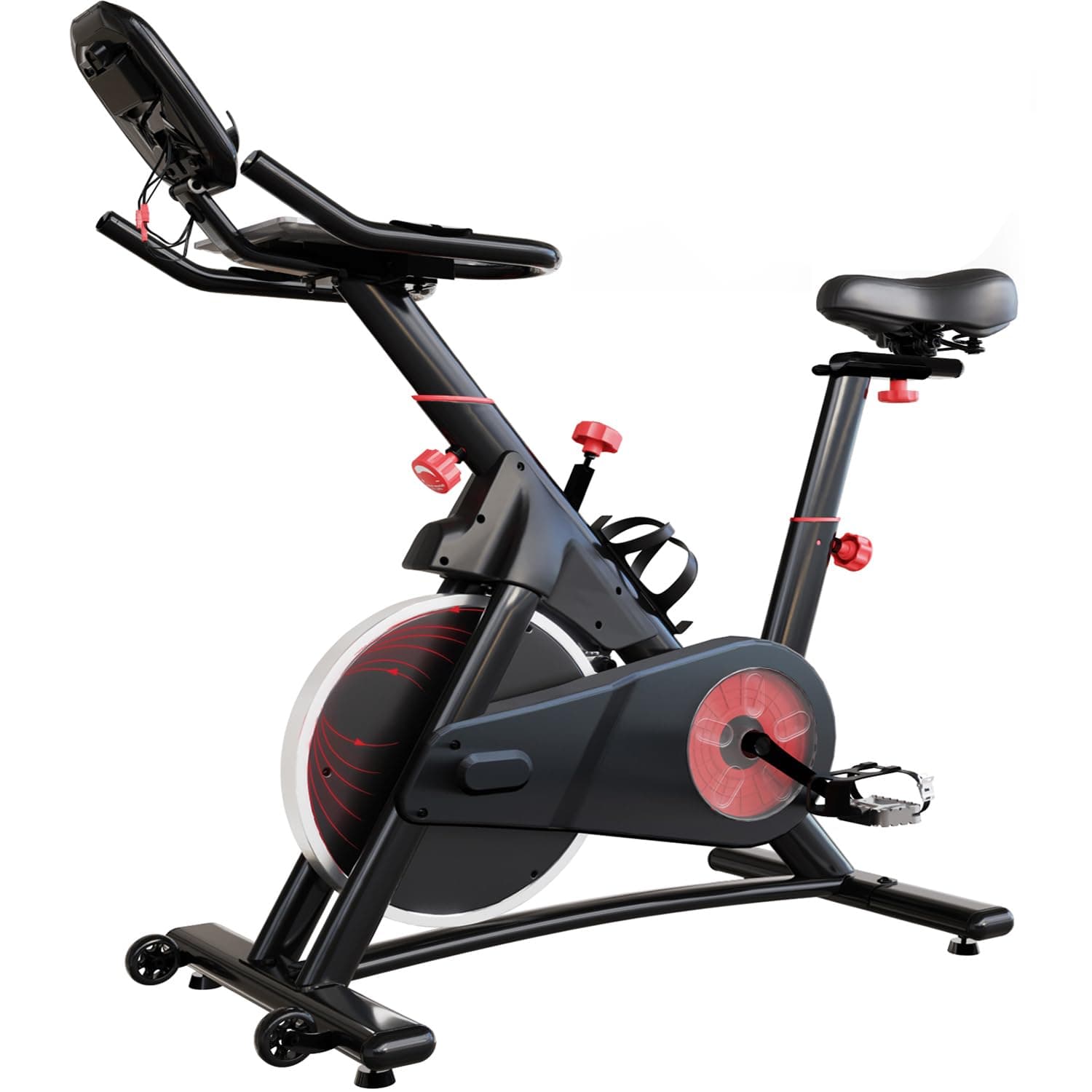 Exercise Bikes for Home Use,Exercise Bike Indoor with Stepless Magnetic Resistance, Stationary Bike with LCD Monitor,Tablet Stand and Cup Holder, Cardio Training Bike 350 LBS Capacity