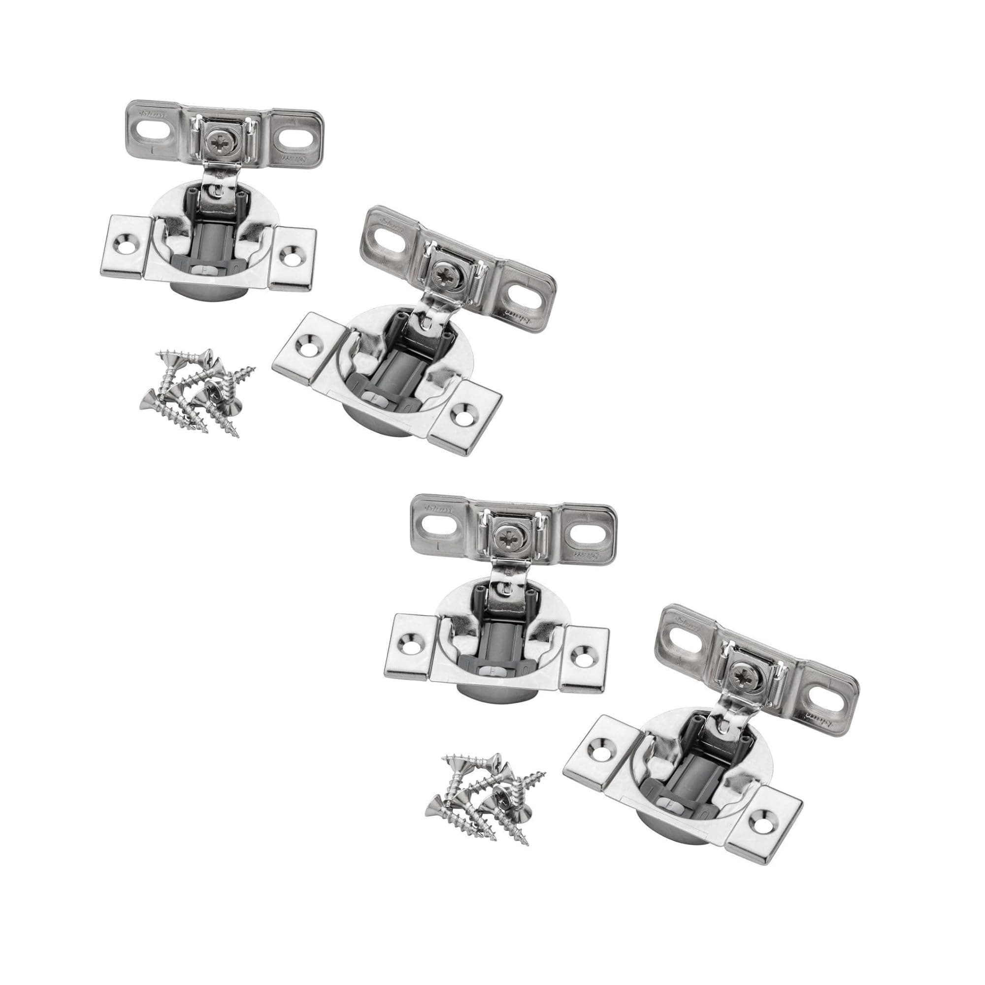 Blum Compact Soft-Close Bluemotion Variable 1-3/8" Overlay Hinge (4 Hinges)