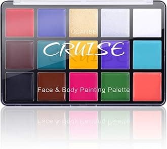 COCOMIA Face Body Paint Oil, Professional 15 Colors FX Makeup Palette- Non Toxic Hypoallergenic Safe Facepaints for Adults and Kids - Ideal for Halloween, Cosplay Costumes, Parties and Festivals