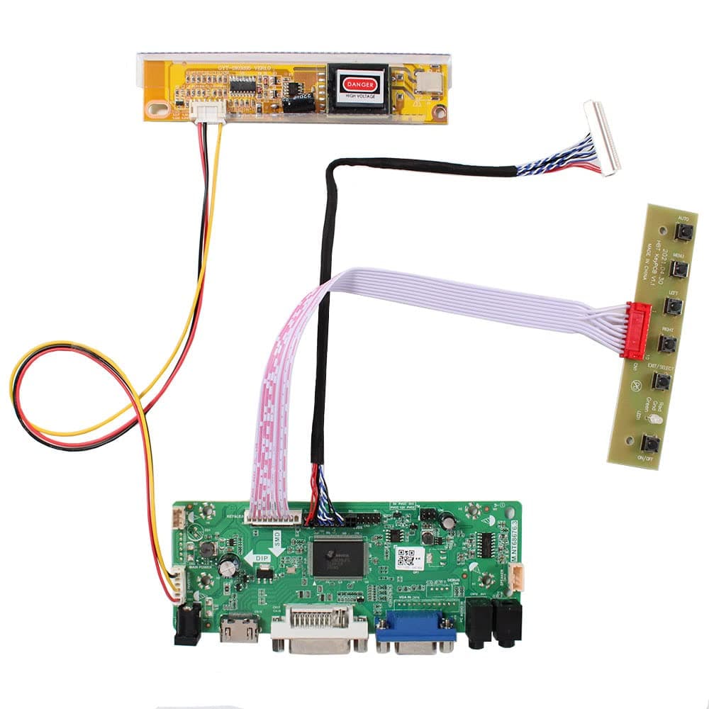 VSDISPLAY HDMI VGA DVI Audio Input LCD Controller Card for LT141WX1 N141I1 B154EW04 B154EW08 LP154WX3 14.1" 15.4" 1280x800 1CCFL 30Pin LCD Panel