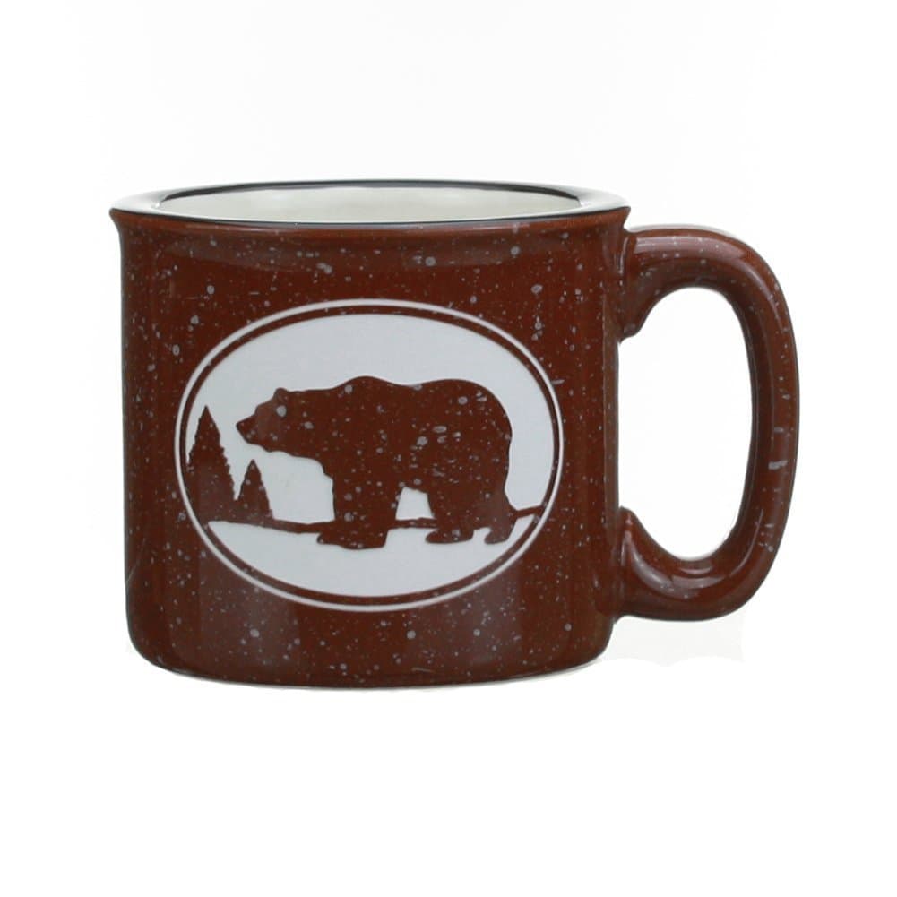 Cape Shore Brown Bear Etched Coffee Tea Mug Cup