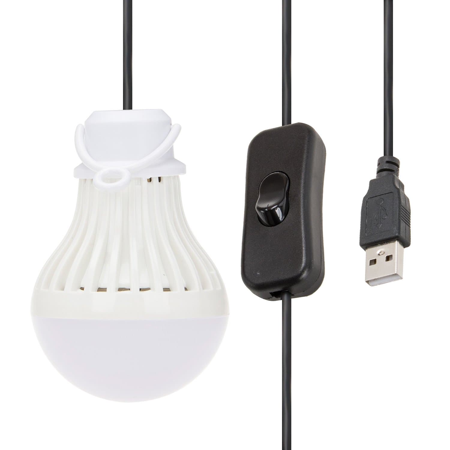 TOTMC U-Light, USB LED Light Bulb for Camping, Hiking, Fishing, Backpacking [ DC5V 5W 10LED ] (Cool White)