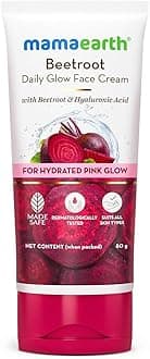 Mamaearth Beetroot Daily Glow Face Cream With Beetroot & Hyaluronic Acid - 80 g | Gives Hydrated Pink Glow | Gives Instant Brightening Effect | Lightweight & Non-Greasy | Natural Glow | For All Skin Types