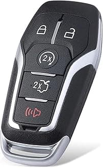 Key Fob Shell for Ford Focus Mustang Fution 2015-2017, Alliskeys 5-Button Smart Key Case Cover Replacement for Ford M3N-A2C31243300