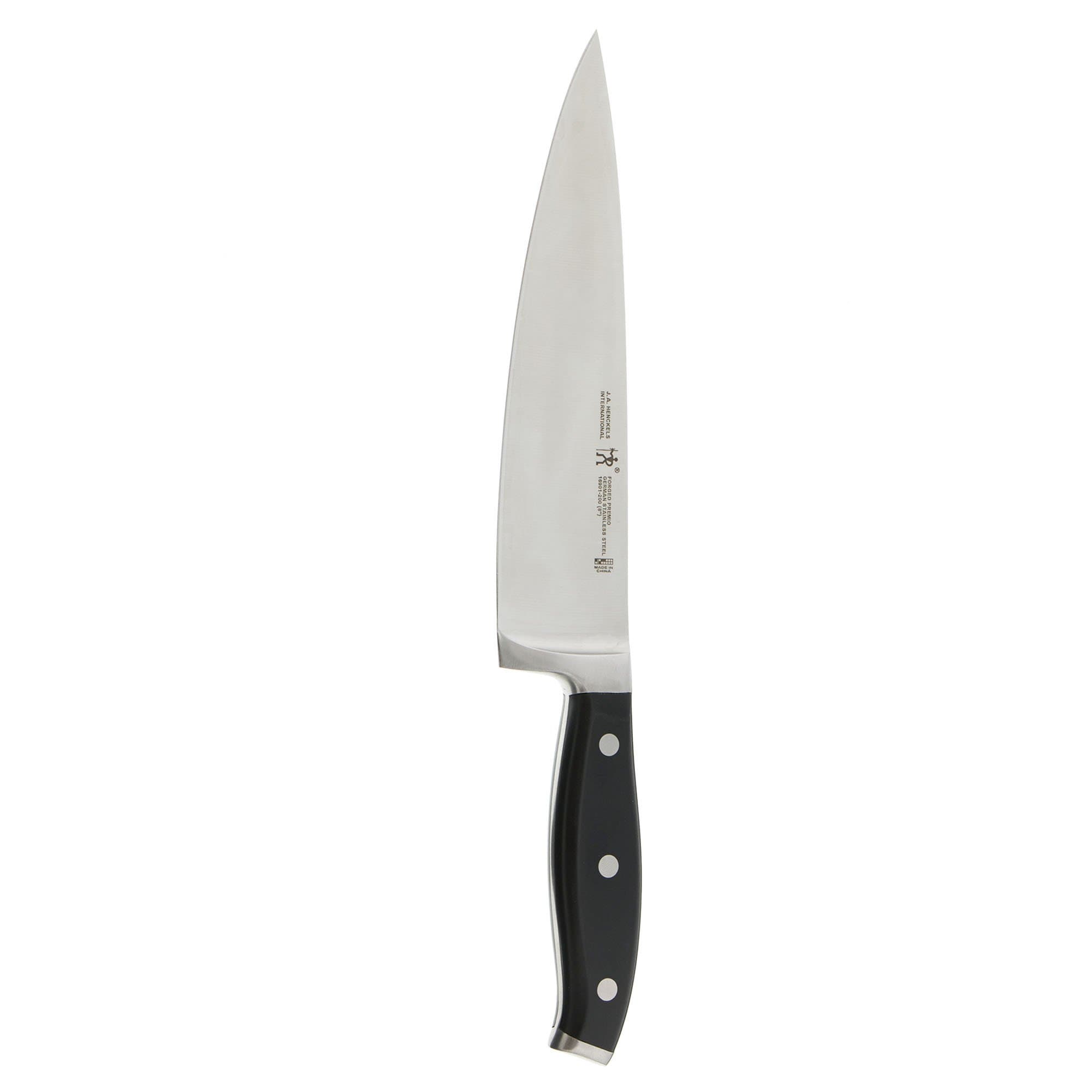 Forged Premio Razor-Sharp 8-Inch Chef Knife, Black, German Engineered Informed by 100+ Years of Mastery