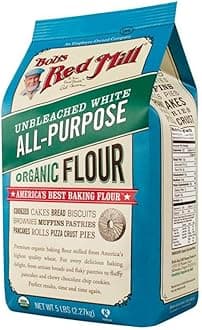 Bob's Red MillOrganic Unbleached White All-Purpose Flour, 5 lb (Pack of 4)