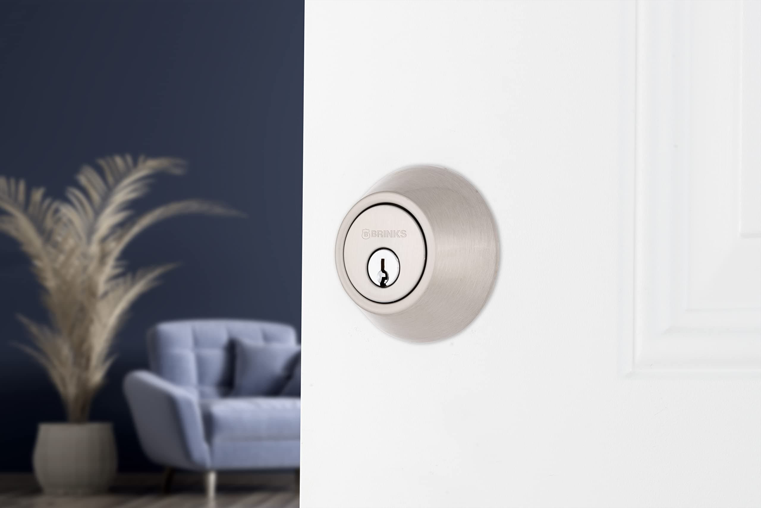 BRINKS – Front Door Lock – Traditional Single Cylinder Deadbolt – Easy Installation, Keyed Entry, Pick Resistant Security for Home and Residence