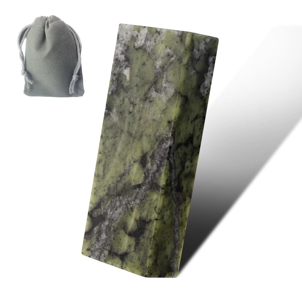 Mini Knife Sharpening Stone 1PC 10000# Whetstone Final Fine Polished Natural green Sharpener Oilstone (2 x 0.8 x 0.4 Inch)