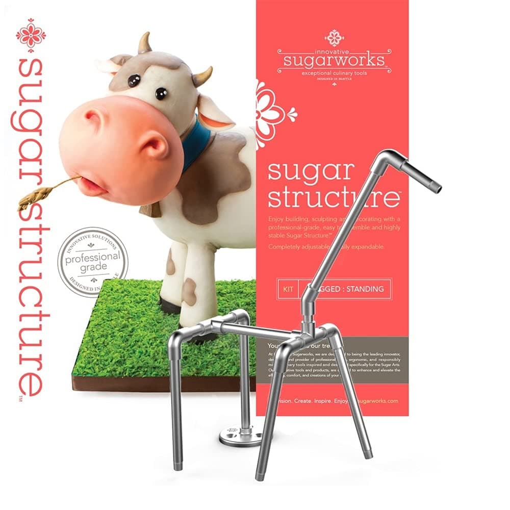 Innovative Sugarworks Sugar Structures, Reusable Standing 4 Legged Kit Cake Support Structure, Food-Safe Aluminum Cake Decorating Armature Frame