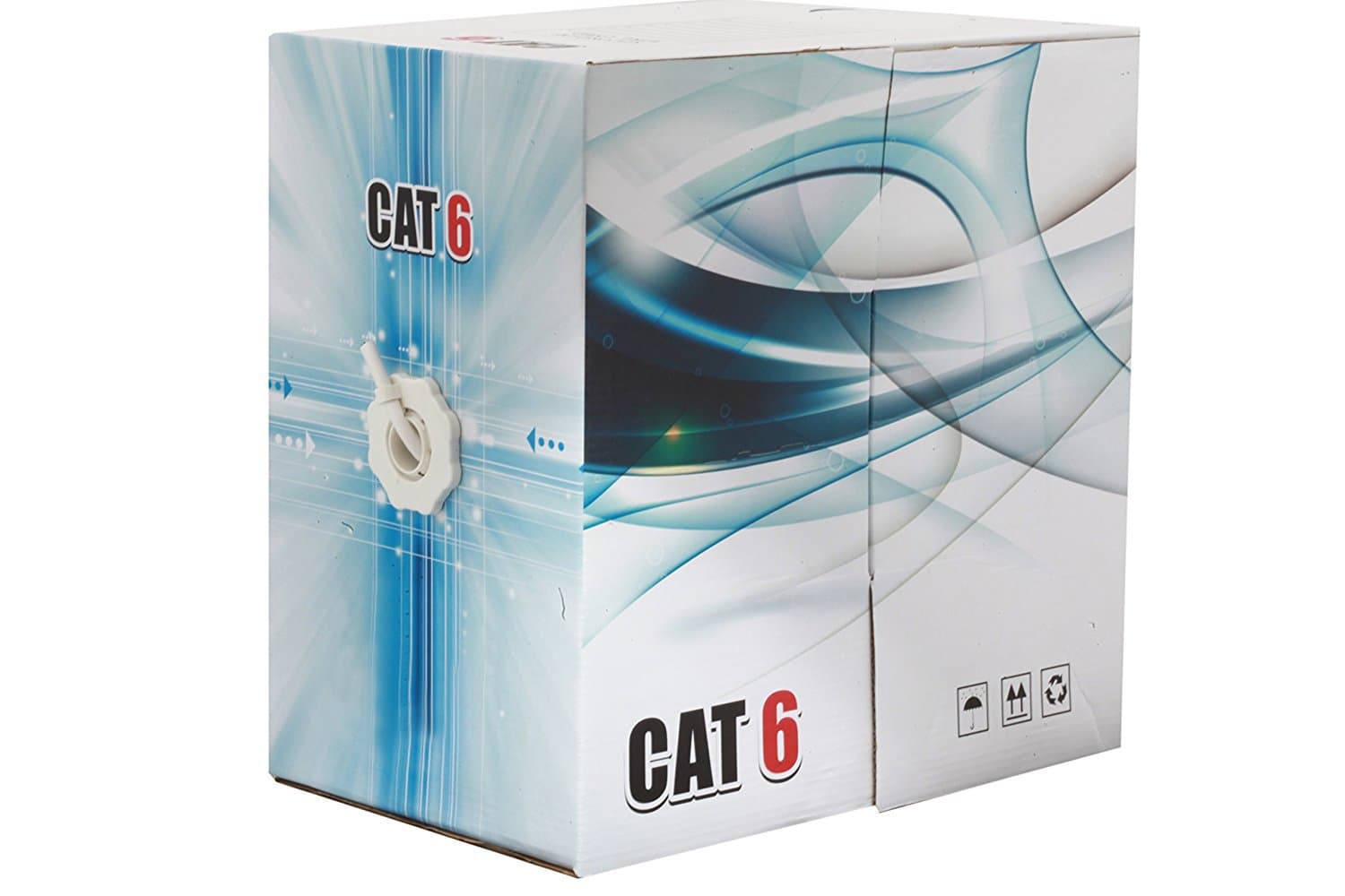 Etrernet Lan Cable Cat6 Outdoor 500FT Bulk Shielded Water Proof Direct Burial Easy Pull Box ( BLACK ) - WireShopper