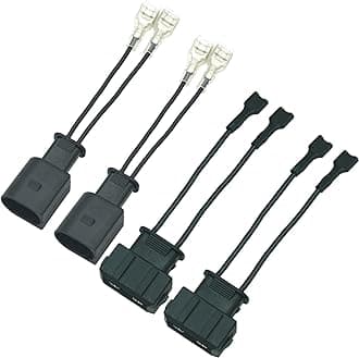 NEOGET Car Horn Connector Adapter Wiring Harness, Compatible with Audi/Volkswagen, 2 Pack Pigtail Converter for Universal to OEM Horn Replacement (Audi/VW)