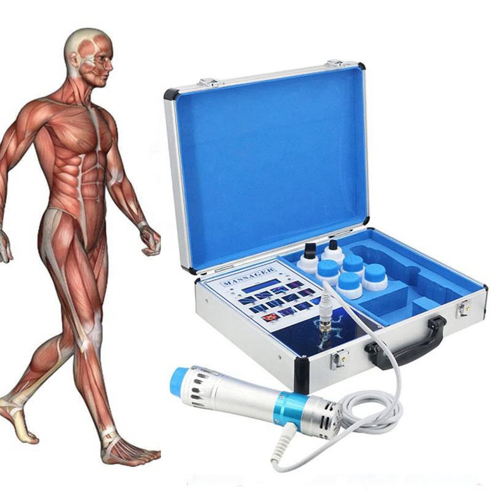 Extracorporeal Shock Wave Machine, ED Electromagnetic Therapy Machine, Pain Relief Massager with Massage Head & Handle Wire, for Treatment