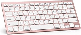 OmotonBluetooth Keyboard Compatible with iPad 10th Generation, iPad 10.2 (9th/8th/7th), iPad Pro 13/12.9/11 inch, iPad Air/Mini and More Bluetooth Enabled Devices, Pink Gold
