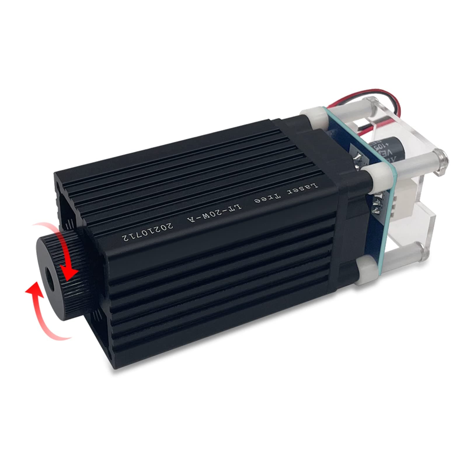 LASER TREE Engraver Module, 4000mW Optical Power Head, Cutting Module, Adjustable Focal, 450nm Head for Cutter Machine DIY Wood Paper Leather, Class 4