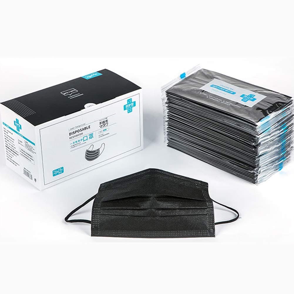 High Filtration And Ventilation Security,50 Pieces Hygiene And Protection Against Surgical Dust Waterproof Cover BlACK 50 Pcs