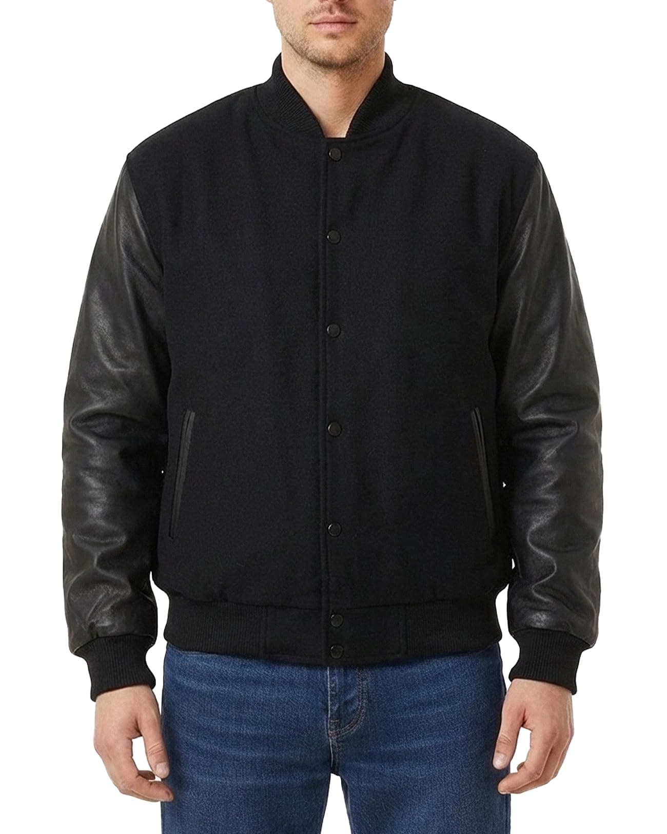 Hotline Miami Varsity Letterman Brown Wool Letter B Patch Flight Bomber Jacket